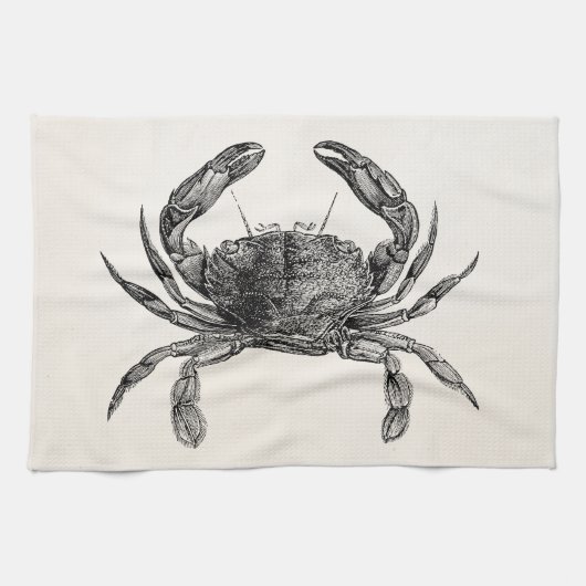  krabben Antiek krabben Persoonlijke Sjabloon Theedoek (Horizontaal)