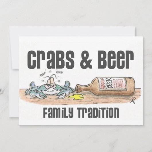 Krabben & Beer Family Tradition Kaart (Voorkant)