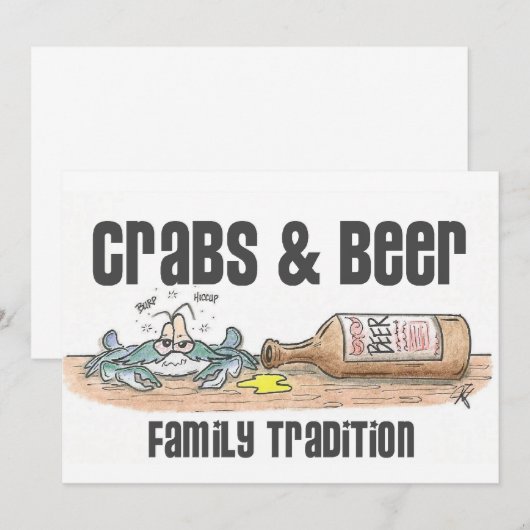 Krabben & Beer Family Tradition Kaart (Voorkant / Achterkant)