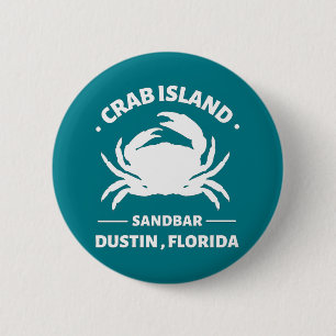 krabben eiland zandbank Dustin Florida Ronde Button 5,7 Cm