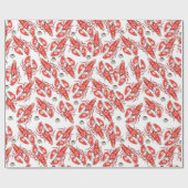 Krabben en kreeften. Zeevruchten. Cadeaupapier (Vlak)
