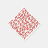 Krabben en kreeften. Zeevruchten. Papier Servet (Hoek)