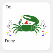 Krabben Gift Tags Vierkante Sticker (Voorkant)