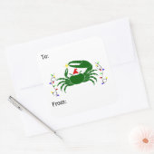 Krabben Gift Tags Vierkante Sticker (Envelop)