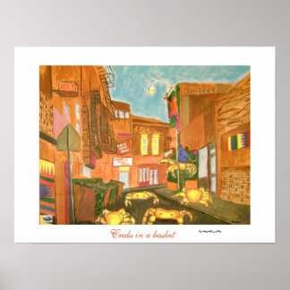 Krabben in een mand poster