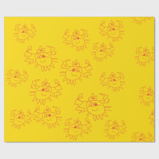 Krabben naïef Art Wrapping Papier (Vlak)