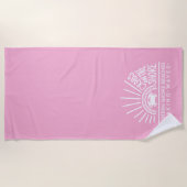 Krabben op de kust Roze Strandlaken (Voorkant)