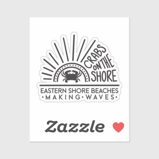 Krabben op de Kust - STICKER (Vel)