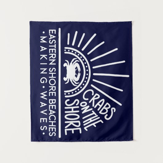 Krabben op de Oever Tapijt Achtergrond Wandkleed (Voorkant)