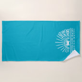 Krabben op de Oever - Turquoise Strandhanddoek Strandlaken (Voorkant)