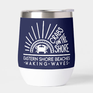 Krabben op de Shore Wine Tumbler