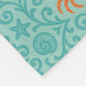 Krabben Ornamental Symphony Fleece Deken (Hoek)