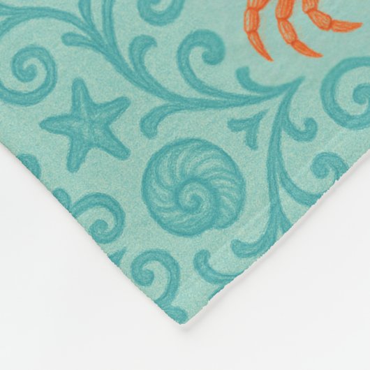 Krabben Ornamental Symphony Fleece Deken (Hoek)