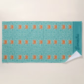 Krabben Ornamental Symphony Gepersonaliseerd Strandlaken (Voorkant)