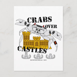 Krabben over Castles Briefkaart