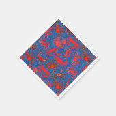 Krabben Patternx4 Blauw BG Servet (Hoek)