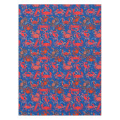 Krabben Patternx4 Blauw BG Tafelkleed (Voorkant)