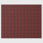 Krabben Patternx4 Zwart BG Cadeaupapier (Vlak)