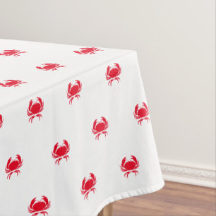 Krabben rode witte zeeen patroon moderne tafelkleed