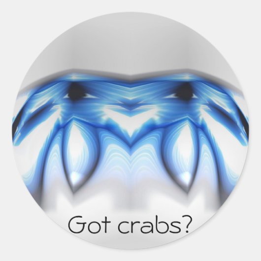 Krabben Ronde Sticker (Voorkant)