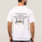 Krabben vangen, grappig t-shirt (Achterkant)