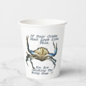 Krabben vangen, grappige papieren kopjes bekers (Voorkant)