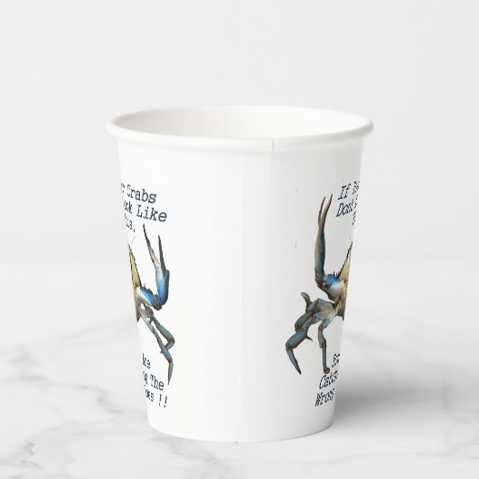 Krabben vangen, grappige papieren kopjes papieren bekers (Rechts)