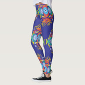 Krabben, vis en octopussen, voor een zomerpatroon leggings (Links)