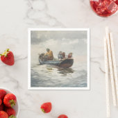 Krabben vissen (van Winslow Homer) Servet (Insitu)