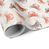 Krabben - Waterverf Patroon Cadeaupapier (Rol Hoek)