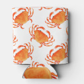 Krabben Waterverf: wit achtergrondpatroon Blikjeskoeler (Achterkant)