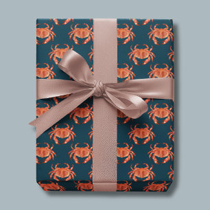 Krabben Zeezijde Patroon Cadeaupapier