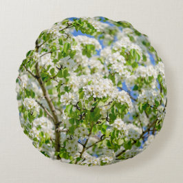 Krabbenappelbloesem Rond Kussen