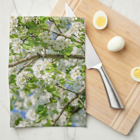 Krabbenappelbloesem Theedoek (Quarter Fold)