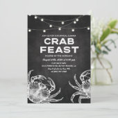 Krabbenfeest Krijt Uitnodiging (Staand voorkant)