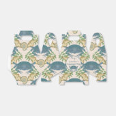 Krabbenfeest-waterverf Blauwe Krabben, Verloving Bedankdoosjes (Uitgevouwen)