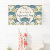 Krabbenfeest-waterverf Blauwe Krabben, Verloving Spandoek (Insitu)