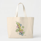 Krabbenletters Grote Tote Bag (Voorkant)