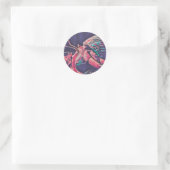 Krabbezaksticker ronde sticker (Tas)