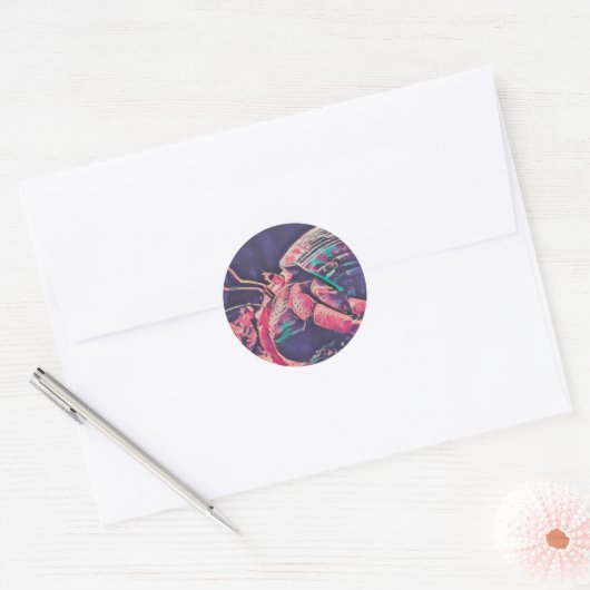 Krabbezaksticker ronde sticker (Envelop)