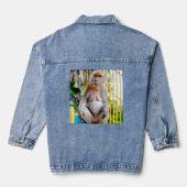 Krabeetende makak denim jacket (Achterkant)