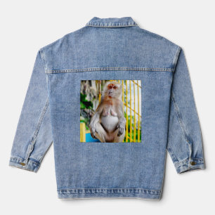 Krabeetende makak denim jacket