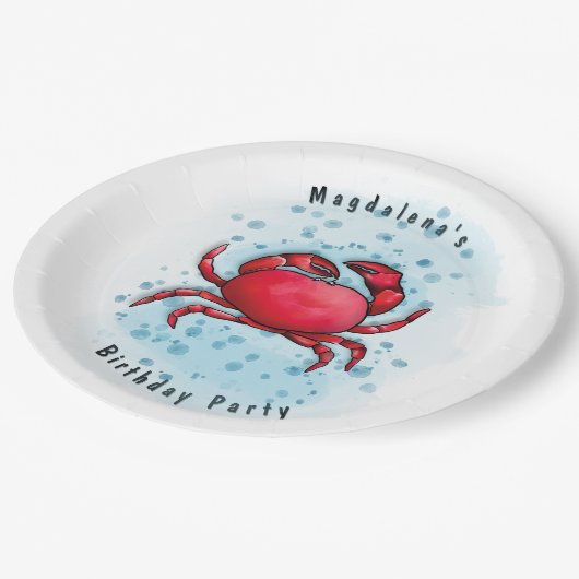 krabfeest papieren bordje (Gekanteld)