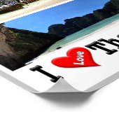 Krabi - Maya Bay - Thailand - I Love - Poster (Hoek)