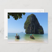 Krabi strand, Thailand. Briefkaart (Voorkant / Achterkant)
