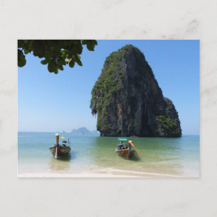 Krabi strand, Thailand. Briefkaart