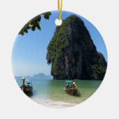 Krabi strand, Thailand. Keramisch Ornament (Voorkant)