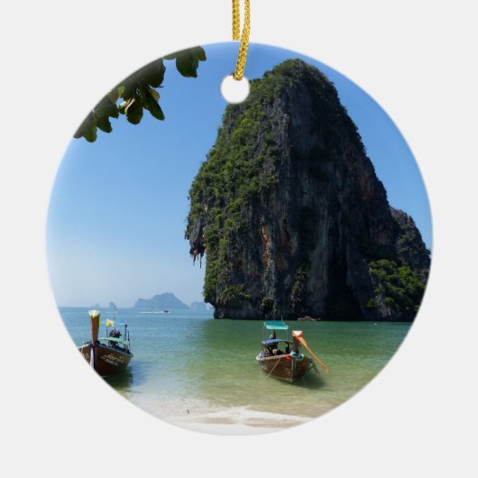 Krabi strand, Thailand. Keramisch Ornament (Voorkant)