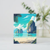 Krabi Thailand Beach Paradise Travel Briefkaart (Staand voorkant)