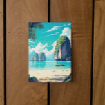 Krabi Thailand Beach Paradise Travel Briefkaart<br><div class="desc">Prachtig en tropisch briefkaart Krabi Thailand met het prachtige en unieke landschap en landschap van de Aziatische reisbestemming met zijn adembenemende stranden. Geweldig reissouvenir en cadeau-idee voor elke toerist. Maak uw eigen en koop nu.</div>